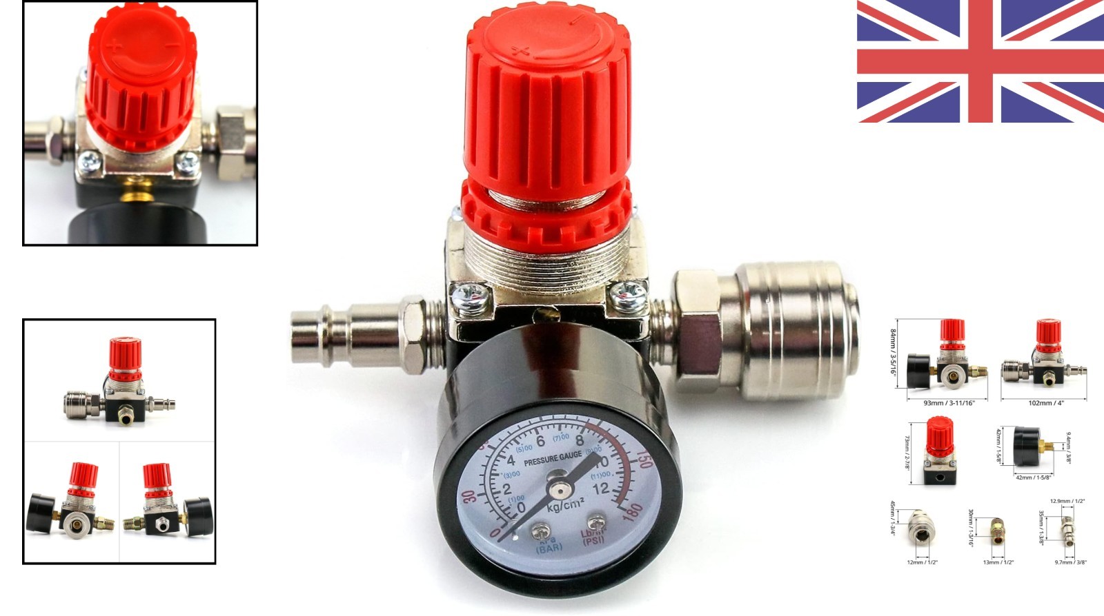 High-Performance 1/4"" Air Compressor Valve - 175PSI Durable Pressure Control