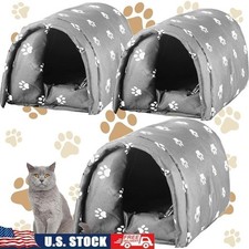 Insulated Outdoor Cat House Waterproof Portable Shelter Easy Assembly Cats New