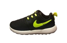 Nike Roshe One Low top Running Shoes Black Green Infant And Toddler 749430-032