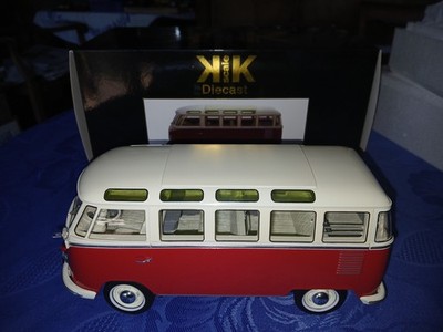 1:18 KK-Scale VW T1 Samba-Bus, rot/weiß, originalverpackt