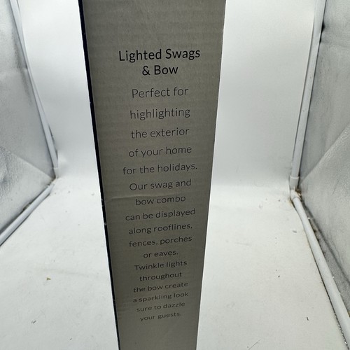 Northlight 3 Piezas Iluminado Rojo y Verde Arco Swag Decoración Navidad Excelente - Imagen 7 de 9