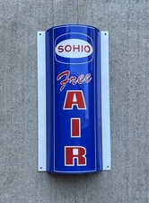 Wow!! Standard Ohio Sohio Oil Gasoline Free Air Curved Sign Gas Pump