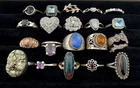 Sterling Silver Rings Lot of 20 Vintage & Modern 89g