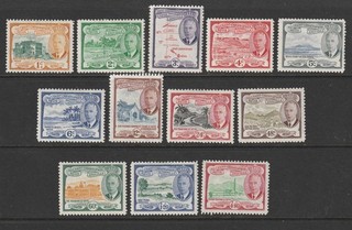 (A301) St Christopher Nevis Anguilla George VI 1952 Basic Set Mint