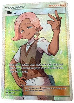 Ilima (Full Art) 146/149 Sun and Moon Base Set Holo PokemonTCG