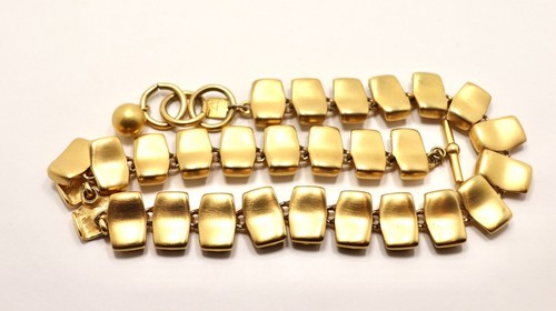 VINTAGE ANNE KLEIN GOLD MATTES FINISH TOGGLE HALSKETTE 19" - Bild 8 von 16