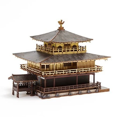 ki-gu-mi Kinkakuji Farbversion Holz 3D Puzzle Zum Selbermachen Bastelset