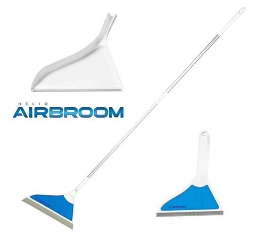 Helio Air Broom 3 Piece Kit All Surface Sweeper & Squeegee for Wet & Dry