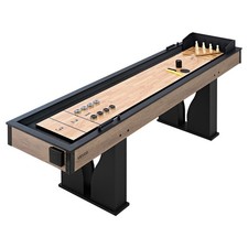 VEVOR 9 ft LED Shuffleboard Table 2 in 1 Shuffleboard and Bowling Combo Set