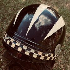 Phil Read signed vintage TT Manx isle man grand Prix race used motorcycle helmet