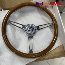 Nd Nardi Real Wood Steering Wheel For Car Retro Style Modification 15 Inch 370mm