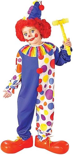 FORUM BLUE/RAINBOW CLOWN UNISEX HALLOWEEN COSTUME CHILD SIZE MEDIUM (8-10) 58261 - Picture 3 of 3