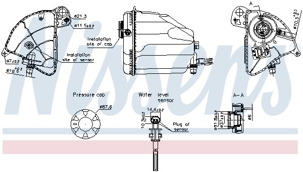 NISSENS-OE 996358-OE Expansion Tank, coolant for BMW