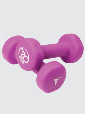 Yoga Mad Paar lila 1 kg Neopren Hanteln Fitness Übung Gewichte Kraft