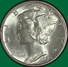 1940-S Mercury Dime Brilliant Uncirculated BU Coin #41720
