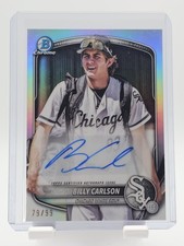 BILLY CARLSON 2025 BOWMAN CHROME REFRACTOR IMAGE VARIATION AUTO /99 #BC Q3855