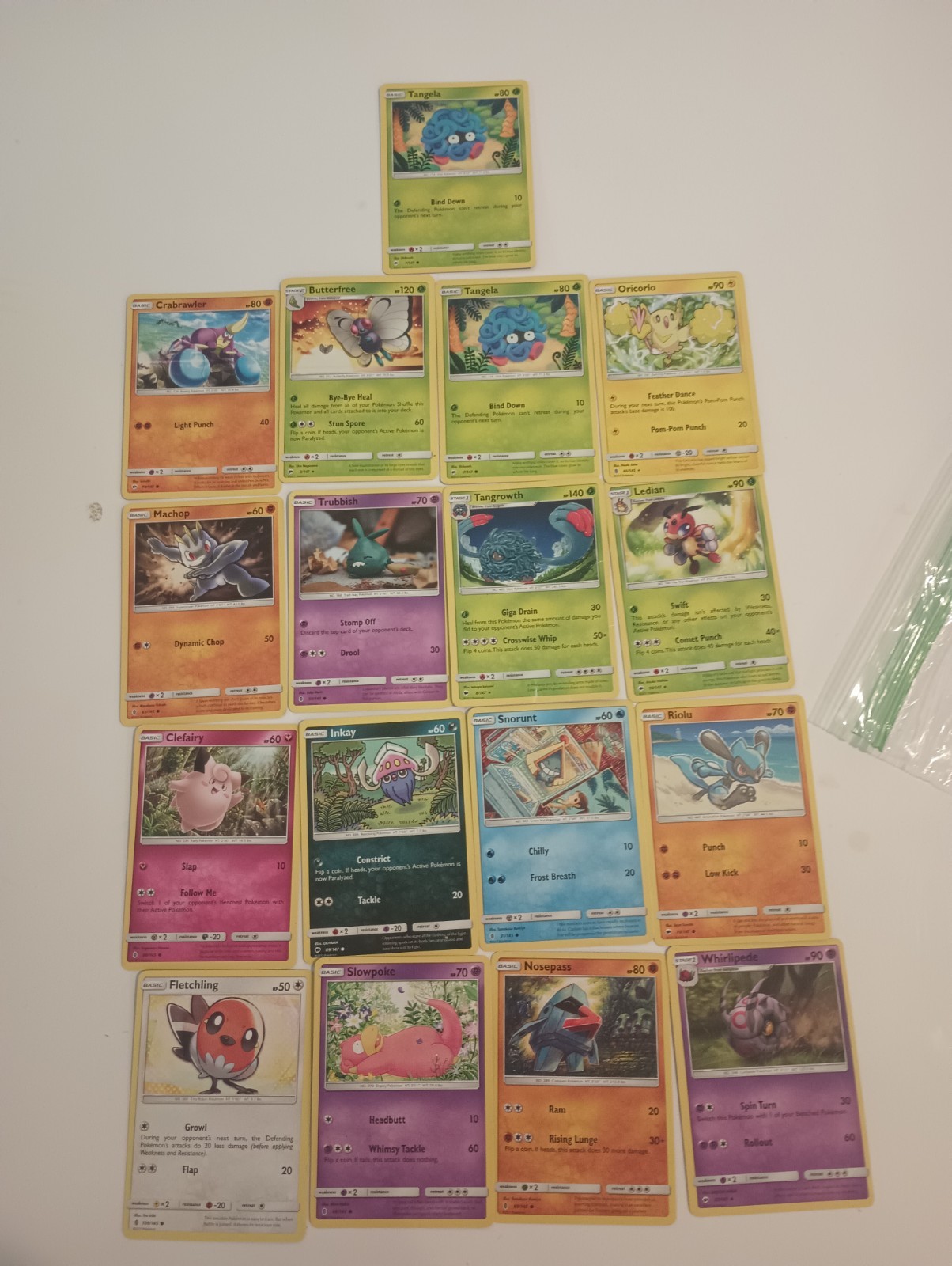 Pokemon TCG Card Lot 17x Mixed Cards Bundle Tangrowth Slowpoke Oricorio Joblot