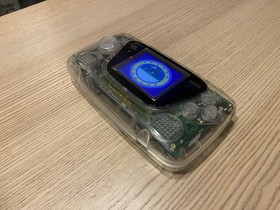 Working!!! Sega GAME GEAR w/ IPS Screen Clear Shell Dual ASIC VA0