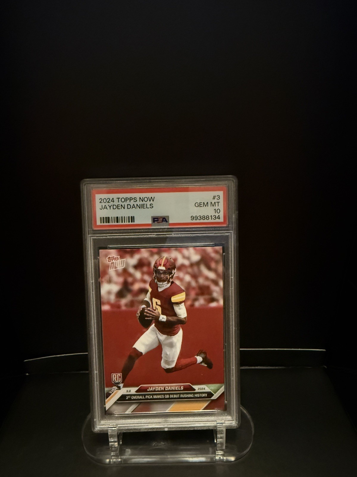 2024 Topps Now - Jayden Daniels #3 (RC - Rookie Card) PSA 10 Rated!!