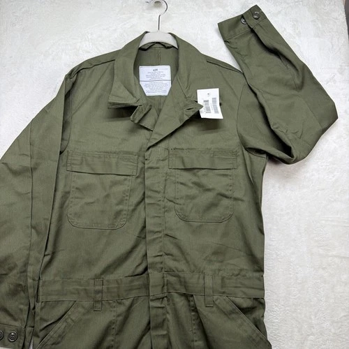 US Military Coveralls 42R Olive Green Utility Mechanic Workwear NWT USA - product listing photo