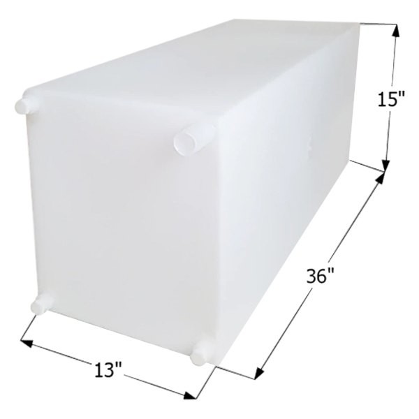 WT2463 30 gal. Fresh Water Tank w 1/2" Fittings 36"L x 15"W x 13"H