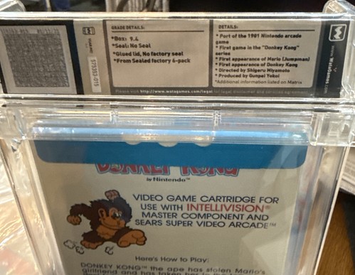 DONKEY KONG - INTELLIVISION - COLECO - NINTENDO - GRADED WATA - 9.4 - Picture 4 of 4