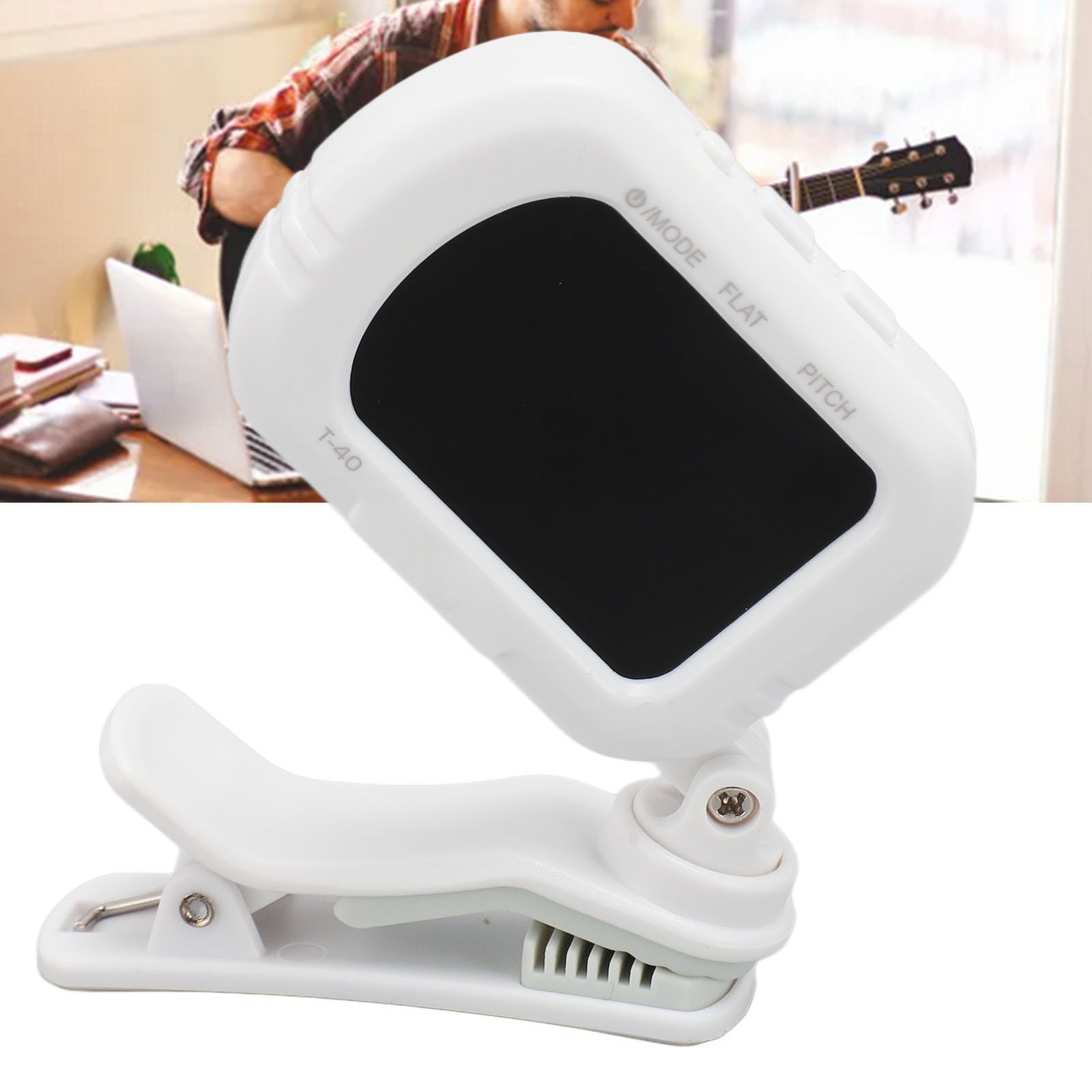 LCD Display Clip On Tuner For Acoustic Guitar Electric Bass Violin Ukulele New