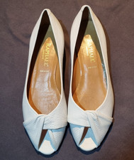 RAPHAEL Damen Pumps weiß Leder Peep-Toe Schl...
