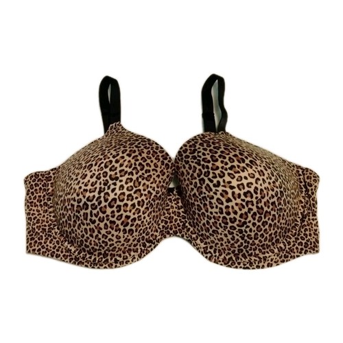 Women's Leopard Print Superstar Lightly Lined T Shirt Bra 46DD Auden
