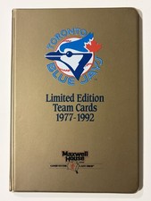 1992 Toronto Blue Jays Limited Edition Team Cards 1977-1992 By Maxwell House
