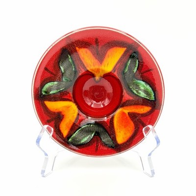 Vintage Poole Pottery Delphis Ware Podest Round Bowl 1970 s Collectable