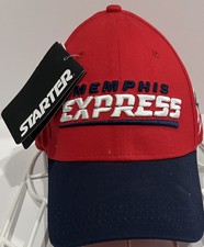 Starter Memphis Express AAF Football Fitted Cap Hat Red Navy Blue M/L New with