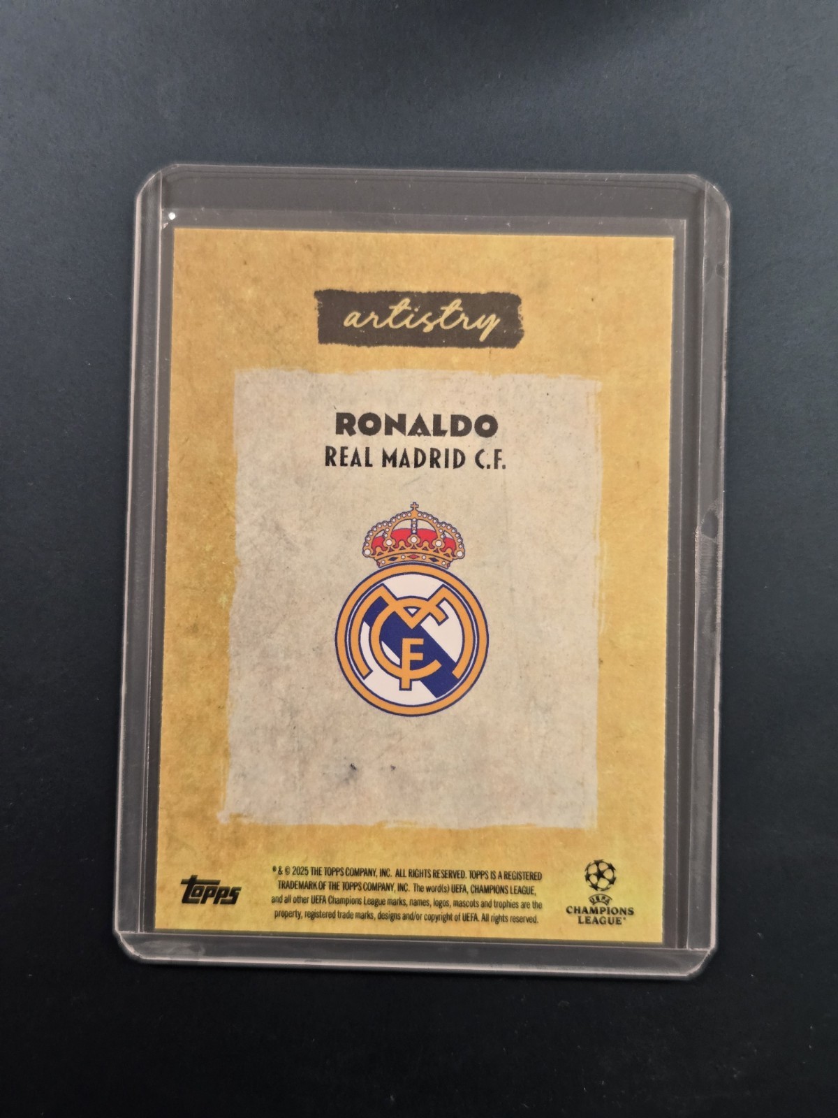 2025-26 Topps Deco UEFA Club Competitions Artistry Ronaldo  view 2