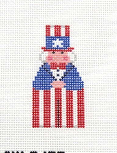 KCN Designers Uncle Sam Mini Figure Patriotic Handpainted Needlepoint Canvas