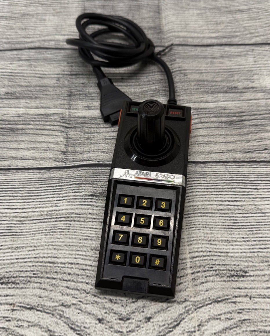 Atari 5200 Joystick Controller with Keypad, Wired Black for