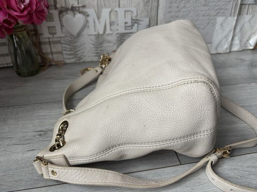 Genuine Michael Kors Pebble Leather Shoulder Bag Cream - Picture 5 of 14