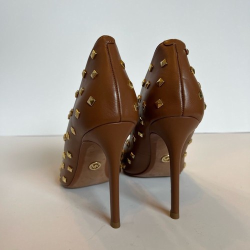 decolte Michael Kors con borchie cognac taglia 9 - Foto 7 di 9