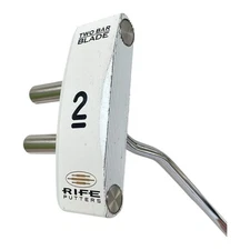 RIFE 2 Bar Blade Putter Milled Face Center-Shafted Steel 33" RH New Grip