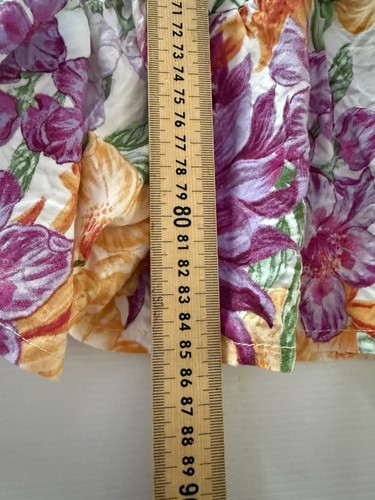 JAASE Lei Print Vela Skirt Size XL Midi Floral Full Skirt Elastic Waist Boho - Picture 4 of 11