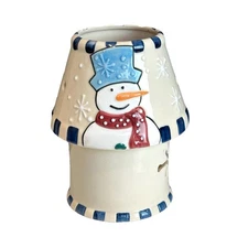 Ganz Bella Casa Snowman Candle Holder With Shade Reversable