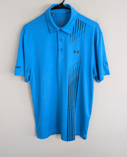Under Armour "The Playoff" Polo Shirt Men's Small Blue Short Sleeve Stretch