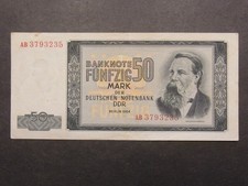 Geldschein von DDR 50 Mark 1964. SELTEN !