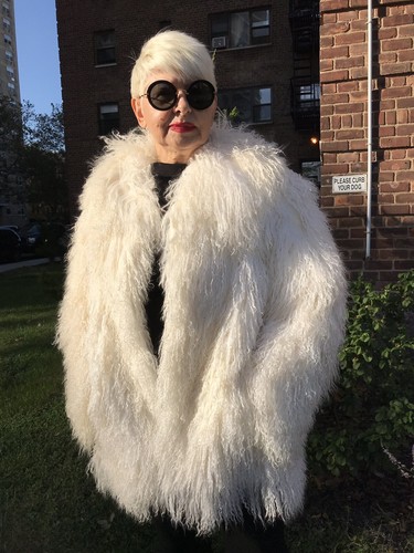 90's Real Mongolian Lamb Curly Fur Off 