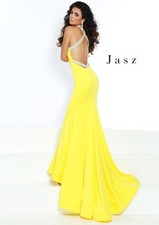 Jasz Couture 6414 Women's Dress Size 10 Yellow Prom Dress - New Tags Attached
