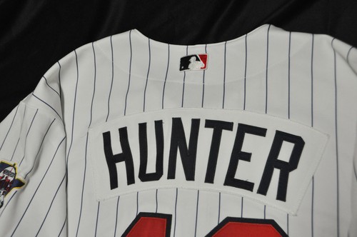 Torii Hunter Minnesota Twins Majestic Jersey Authentic Pin Stripe MLB Men 52 2XL - Picture 9 of 11