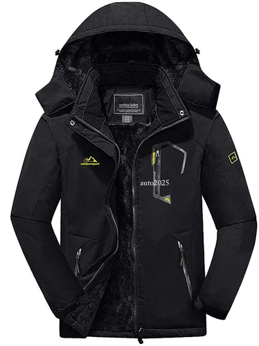 Men's Waterproof Winter Jacket Warm Winter Coat Outdoor Ski Snow Hooded Jackets - Picture 13 of 64