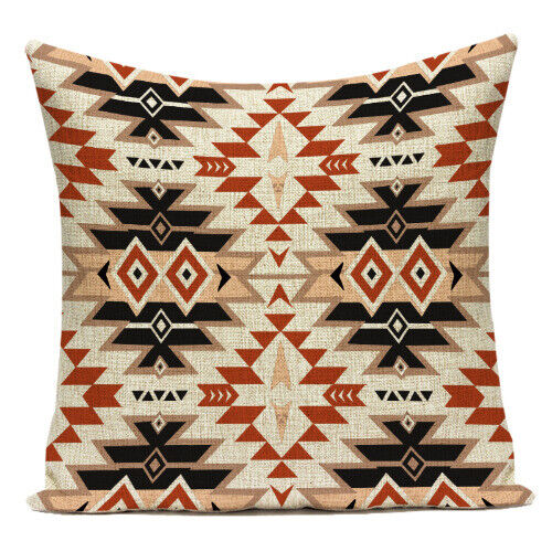 Copricuscino Geometria Lino Cotone Copricuscino Decorativo Lancio Federa - Foto 33 di 49
