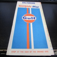 1973 - GULF - TOURGIDE MAP - BALTIMORE MARYLAND  - VERY GOOD