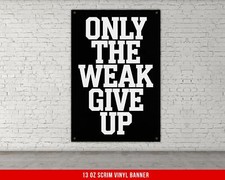 Motivational Vinyl Banner - Fitness Wall Art for Home Gym