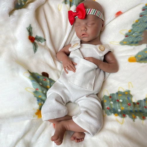 18 Zoll Vollsilikon Reborn Baby Puppe Handarbeit Lebensecht Sammlerstück Neugeborenes Mädchen